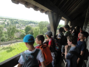 Au dernier niveau de la Tour César, vue panoramique sur Provins !