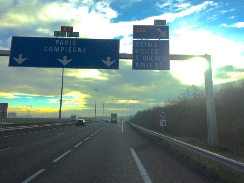 14h35. A29 : Cap à l'ouest.